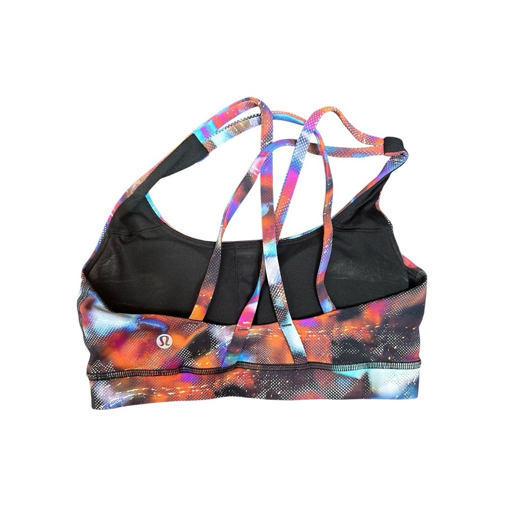 Lululemon Women's Energy Sports Bra Multicolor Gym Workout Outdoors Active Sz 4 - Picture 2 of 4